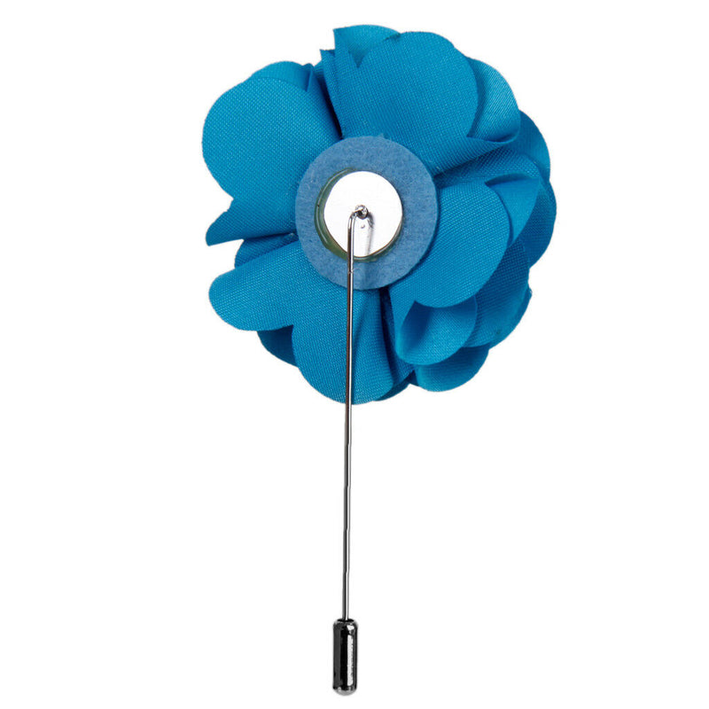 Boutonniere Stick Lapel Tie Pin Brooch &Sky Blue Flower Men Accessories Gift
