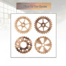 4Pcs Steampunk Wooden Gear Clock Home Wall Door Hanging Decoration Ornament