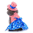 Pet Dog Cat American Flag Party Female Suit Costume Fancy Dress Outfit S