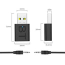 Bluetooth 5.0 Audio Transmitter Receiver USB Adapter For TV PC Car Speaker Bla_