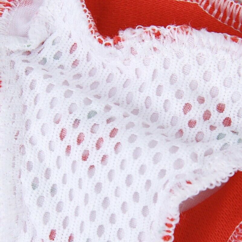 Small Female Pet Puppy Dog Clothes Physiological Sanitary Diaper Pant Red+W M8K9
