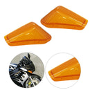 2pcs Yellow Front Indicator Turn Signal Light Lens Cover Shell Left and Right