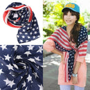 Women American Flag Pareo Dress Beach Bikini Swimwear Sarong Cover Up Scarf   Kw