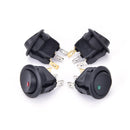 4x Waterproof ON/OFF Car 12V Round Rocker Dot Boat LED Light Toggle Switch B F3C