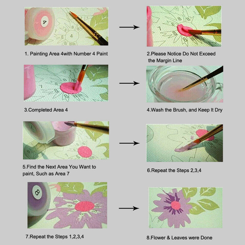 30x40cm Romantic Lovers DIY Paint By Numbers Oil Painting Kit Canvas