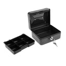 Small Cash Box with Key Lock Portable Metal Money Box with Layer & 2 Keys for