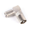 2pcs 90 Degree Right Angled TV Aerial Cable Connector RF Coaxial F Socket OZ OZ