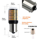 1x Yellow 1156 1095 1141 P21W BA15S 7506 LED 3014 144-SMD Turn Signal Light FT