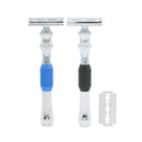 Zinc Alloy Razor Classic Shaving Razor Double Blade Safety Razor (Blue) B5Y8