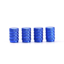 4pc Wheel Tyre Tire Valve Stems Air Dust Cover Screw Caps Car Truck Bike Blue AU