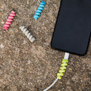 6pcs Cable Protector Bobbin Winder Data Line Case Rope Spring Twine Protectio.AU