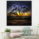 5D DIY Full Drill Diamond Painting Moon Tree Cross Stitch Embroidery Kit