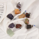 Natural Stone Crystal Quartz Healing Chakra Pendant For Necklace DIY Jewelry JR