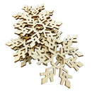10Pcs Wooden Christmas Tree Hanging Decoration Craft Snowflakes Blank Shaped
