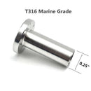 1X(Stainless Steel Protector Sleeves For 1/8 Inch Cable Railing , Wood Post