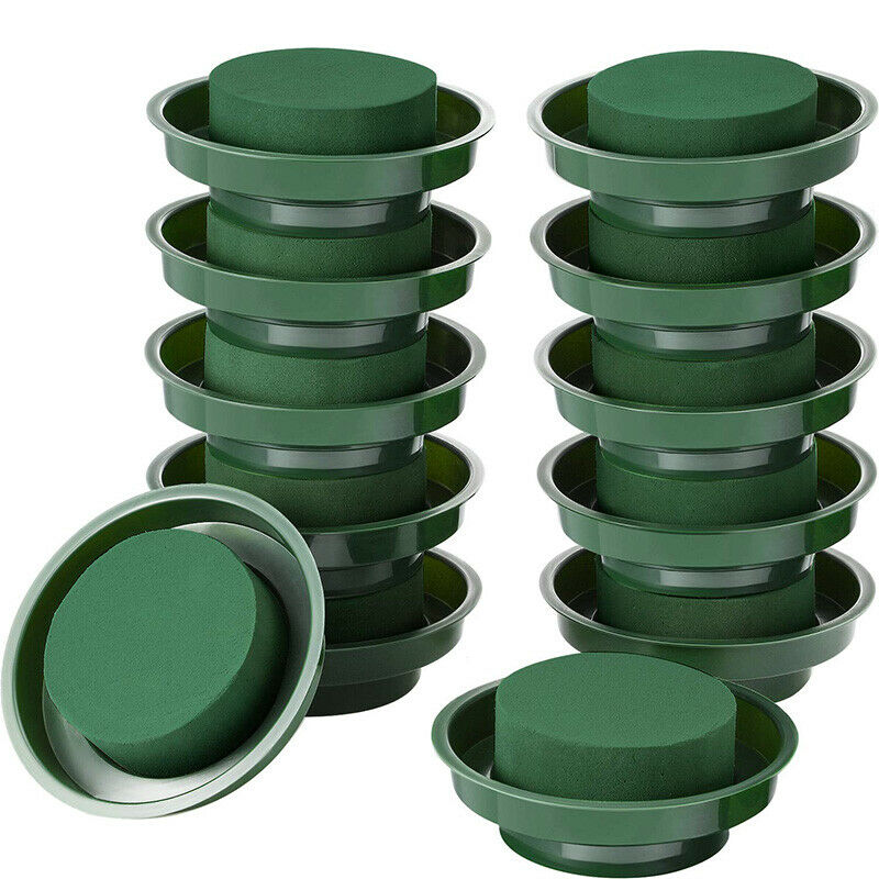 DIY Flower Arrangement Kit Green Round Wet Floral Foam, Wedding Aisle Flowe H9W7