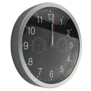 3 in 1 Silent Quartz Wall Clock Quiet Sweep Movement Thermometer Hygrometer
