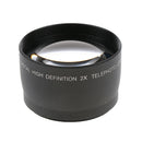 58 mm 2X Magnification HD Telephoto Converter Lens for Canon Nikon DSLR Camera