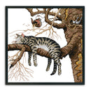 DIY Needlework 11CT Ornaments Stamped Canvas Kit Cross Stitch (D183 Cat)