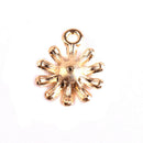10Pcs/Set Enamel Alloy Sunflower Shape Charms Pendant DIY Craft Jewelry Mak B^X
