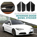 For Alfa Romeo Giulia 17-19 Interior Door Handle Bowl Carbon Fiber Trim Cover