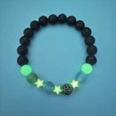 Natural Volcanic Stone Bracelet Luminous Beads Stars Bangle Women Jewelry