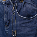 Unisex Punk Metal Wallet Belt Chain Rock Pants Keychain Pin Ring Clip Keyring`US