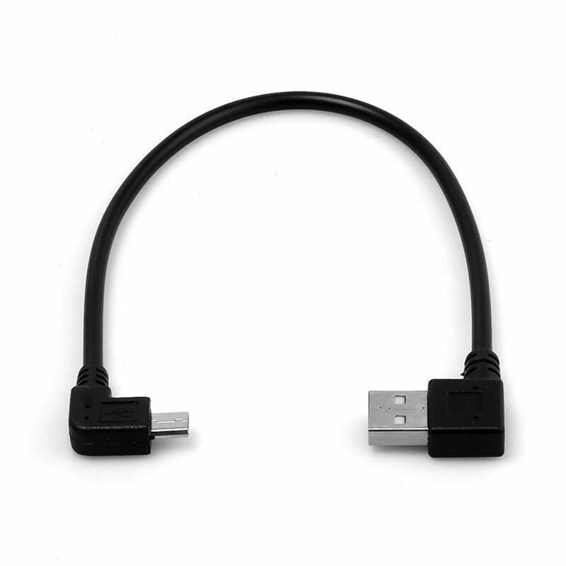 Right Angle 2.0 USB to Left Angle Mini USB Male 90 Charge L1S7 Degree Cabl X8W2