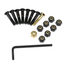 8pcs Replacement Skateboard Truck Hardware Set Longboard Flat Head Screws Bolts