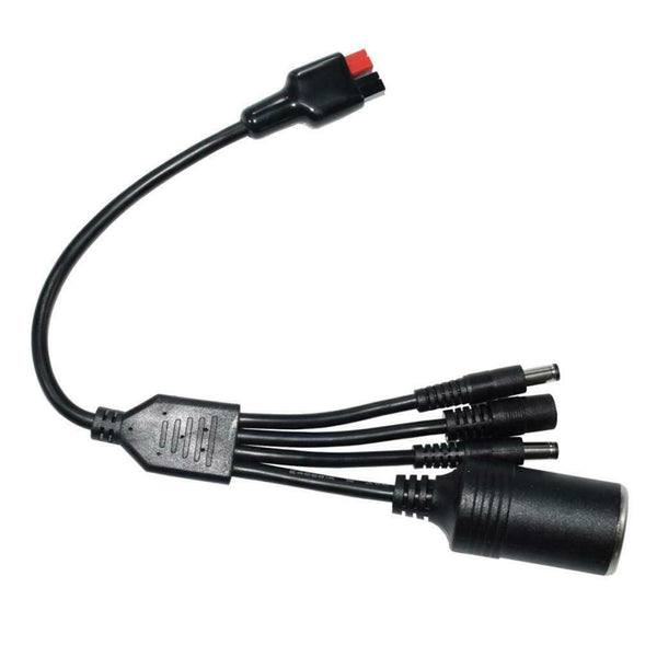 Copper 12-24V 0.5M 4-in-1 5.5mmx2.5mmDC Male Power Plug Adapter Cable 50cm