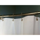 Polished Chrome Rolling Shower Curtain Rings - Set of 12 Heavy Duty Hooks