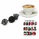 6 reusable coffee filters, filled coffee capsule shell with 2 plastic spoon H8Y1