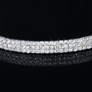 Bride/Bridesmaid/Girl 3-Row Floral Rhinestone Headband Tiara for Wedding/En