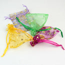 100 x Mixed Color Sheer Plain Organza Jewelry Wedding Gift Bag Pouch 7x9cm