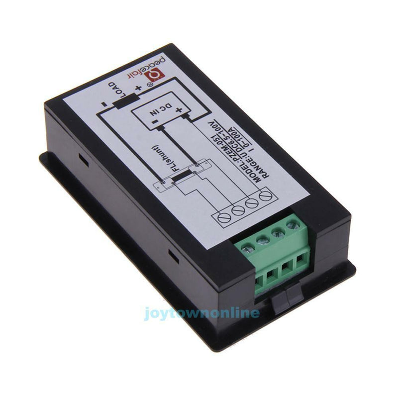 100A DC Digital Watt KWH Current Power Energy Meter Ammeter Voltmeter 7-100