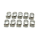 10PCS CARS MOTORCYCLE FUEL LINE JUBILEE HOSE CLAMP PETROL PIPE CLIPS 8-12mm liau