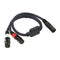 5Pin Male to Dual 3Pin Female 2CH Camera Audio Cable Flexible XLR Plug Lead