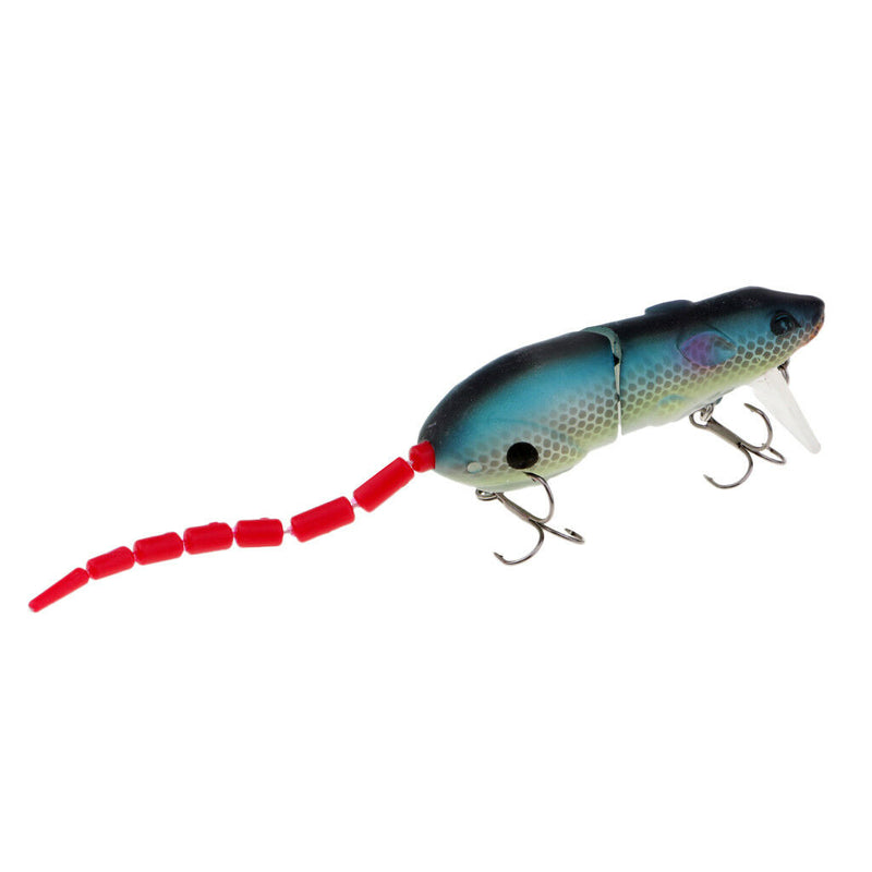 Soft Mice Rat Mouse Top Water Fishing Lure Bass Bait Crankbait 2 Hooks 05