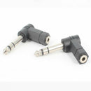 90 Degrees 6.5mm 1/4"Male plug to 3.5mm 1/8"Female Jack Stereo  Audio Adapte_kz