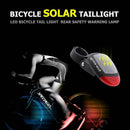 Solar Powered LED Bicycle Tail Light Bike Cycling Rear Safety Warning Lamp