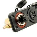 12V Boat Cigarette Lighter Socket Waterproof Dual USB Car Charger Socket Panel