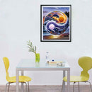 DIY Diamond Painting Cross Stitch Dolphins Needlework Mosaic Home Decor