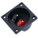 Square shape double binding post type speaker box terminal cup black and  ME