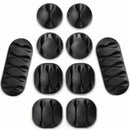 Cable Organizer,10 Pack of Cord Management System, Black Cable Clips for Ch