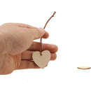 Unfinished Wooden Heart Blank Wood Cutout Heart Slices Discs DIY Crafts - Bag of