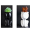 2pcs Humaniod Sculpture Flower Pot Planter Vase Bonsai Pots for Home Office