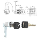 Door Cabinet +2Key Arcade Machine Drawers Cam Barrel Pinball Lock Cylinder G1F7