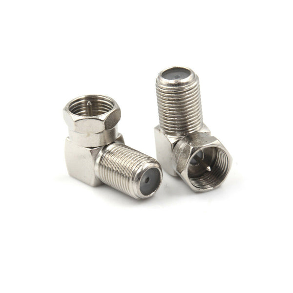 5PCS 90 Degree F Male Female Connector Adapter Coaxial Cable RG6 RG59  LJ