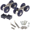 Sliding Door Roller  4 Wheels Home Room Wood Door Hanging Wheels Rail TrackB Kw