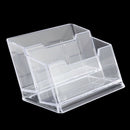 Transparent Plastic Bussiness Card 2-Tier Stand Holder